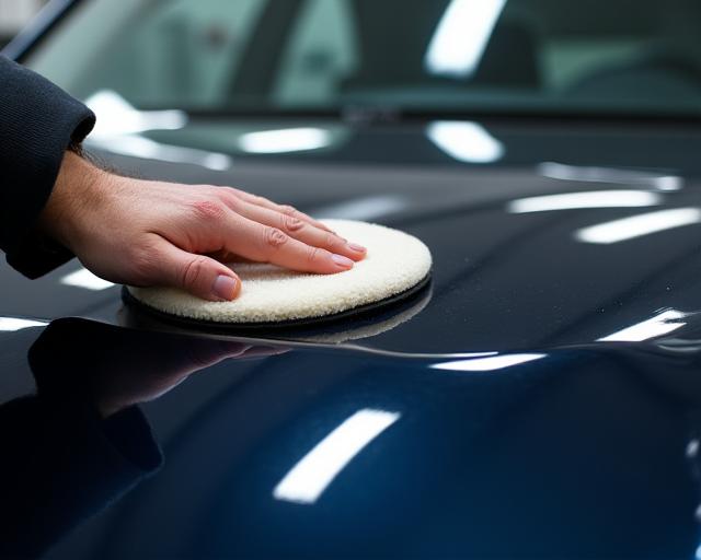 Applicazione di nano-coating protettivo sulla carrozzeria di un'auto di lusso
